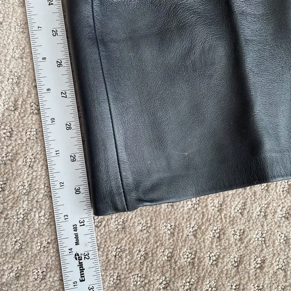 Vintage Wilson Leather Pants 30x31 (Tag 36) Black Motorcycle Biker Retro Y2K 90s